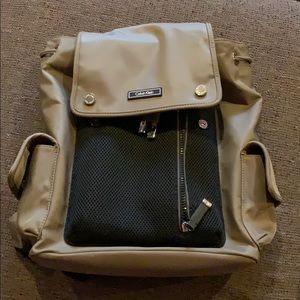 Calvin Klein tan backpack